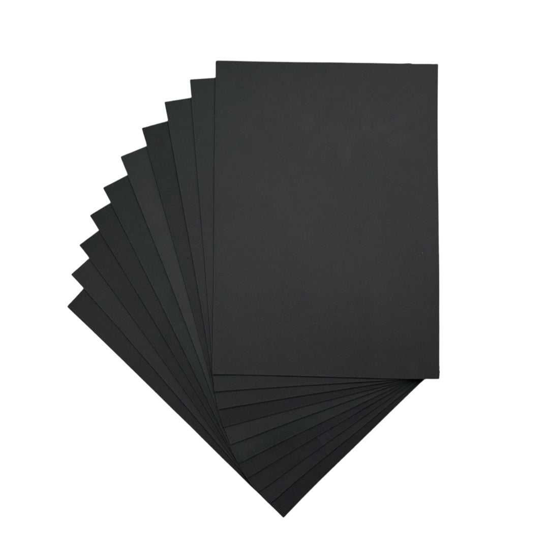 Pack of 100 A4 Black Coloured EVA Foam Sheets