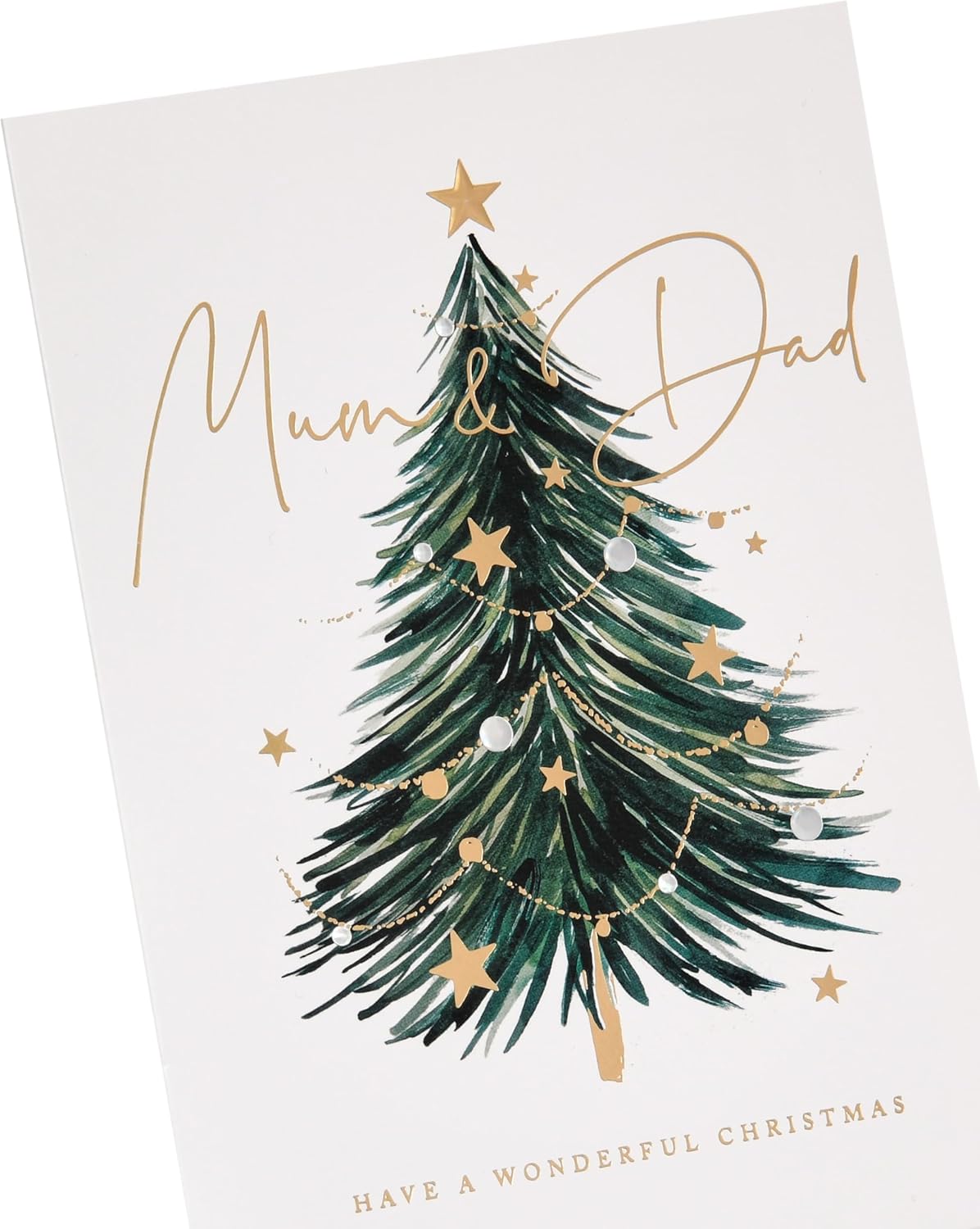 Xmas Tree Mum & Dad Christmas Card