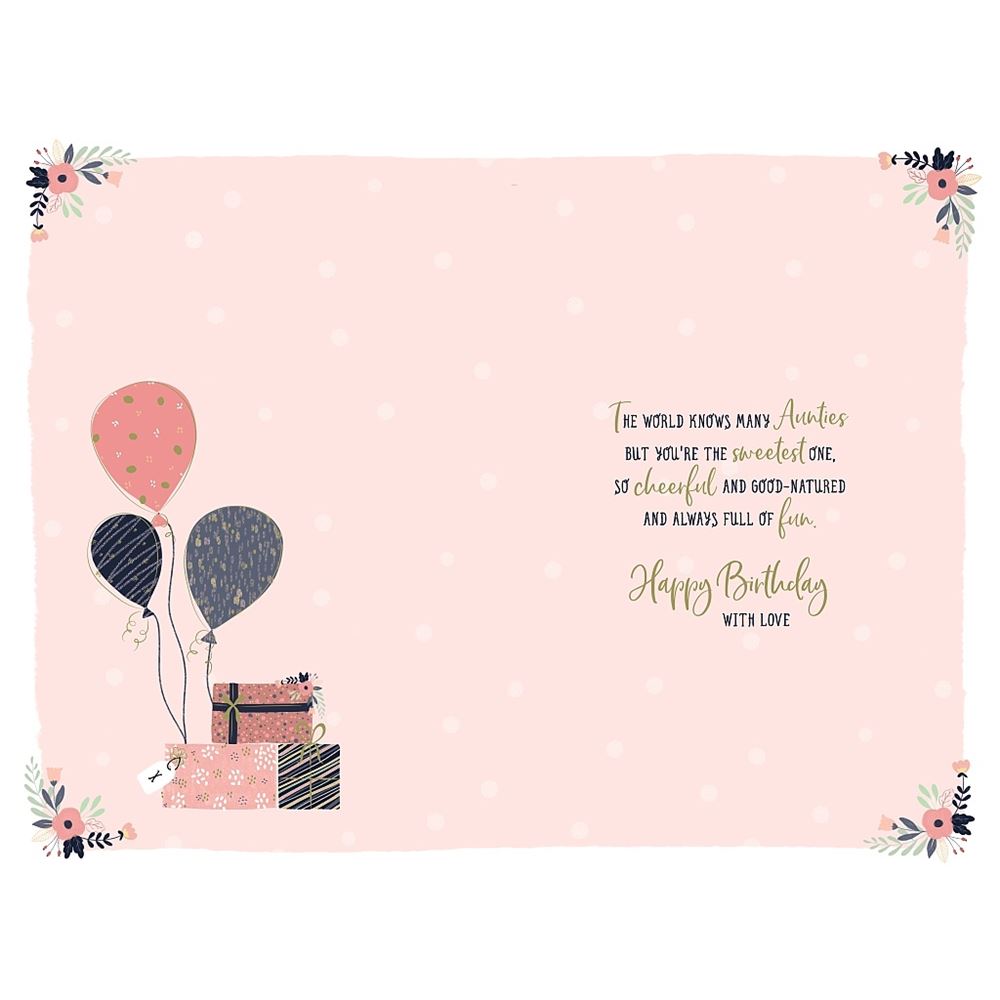 Birthday Balloons Auntie Birthday Card