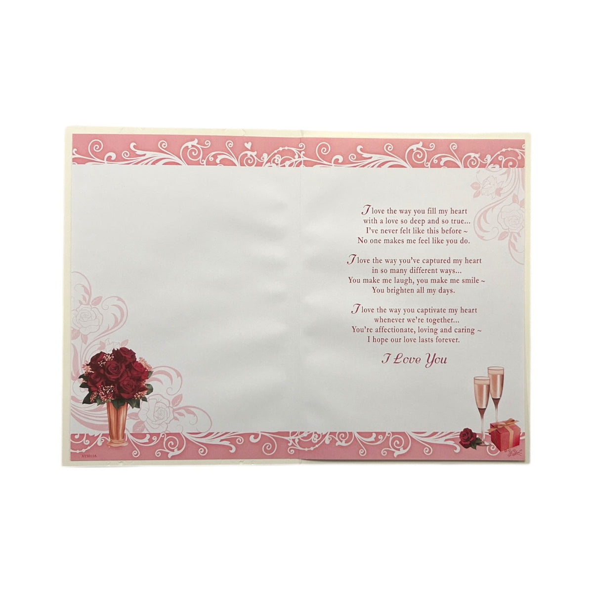 To The One I Love Rose Flower Pot Design Open Greeting Card
