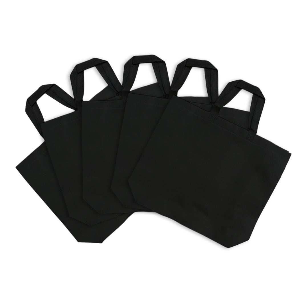 Pack of 50 Black Coloured 45x35x12cm Non-Woven Bags with Handle