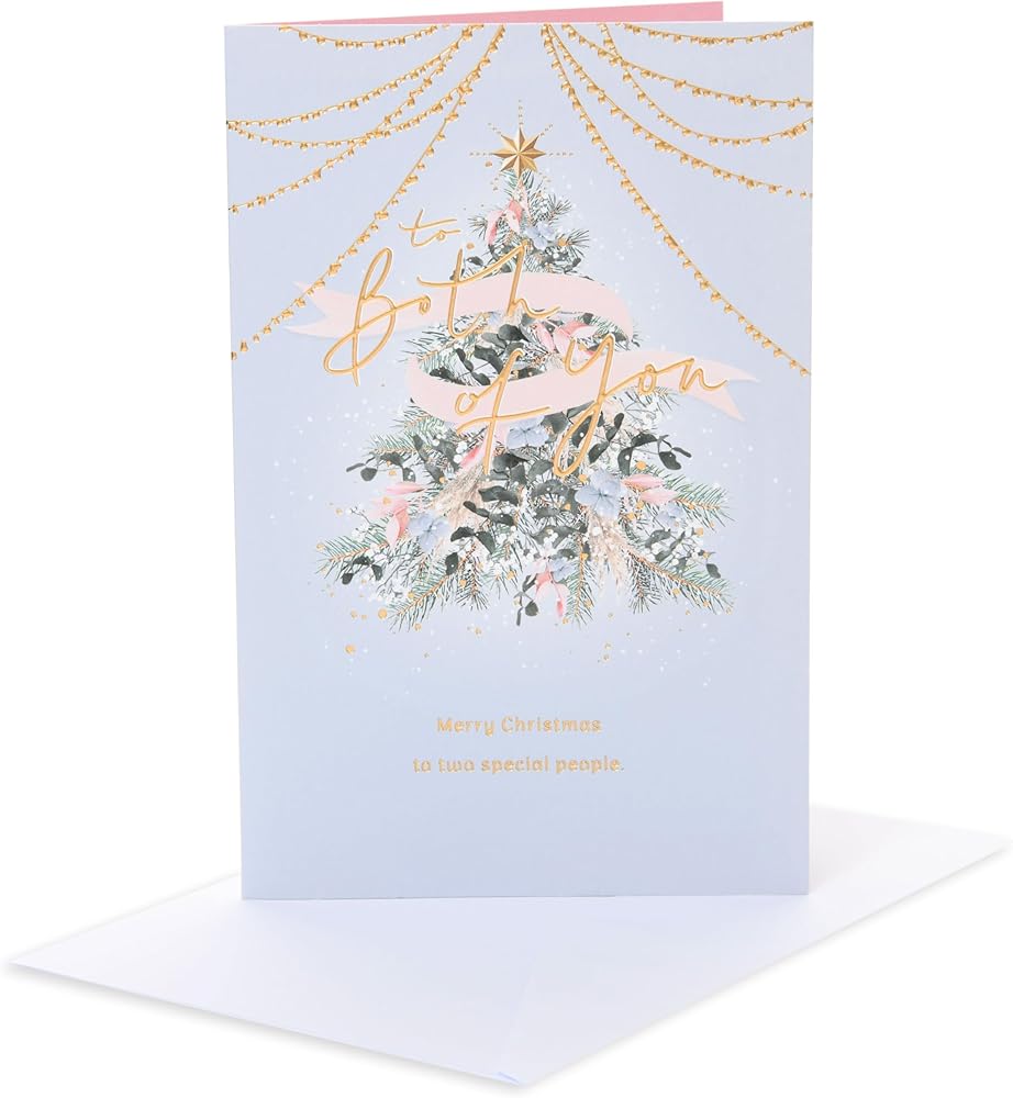 Xmas Tree Design Both of You Christmas Card