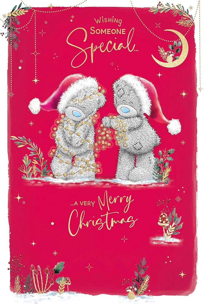 Bears And Xmas Lights Someone Special Christmas Card
