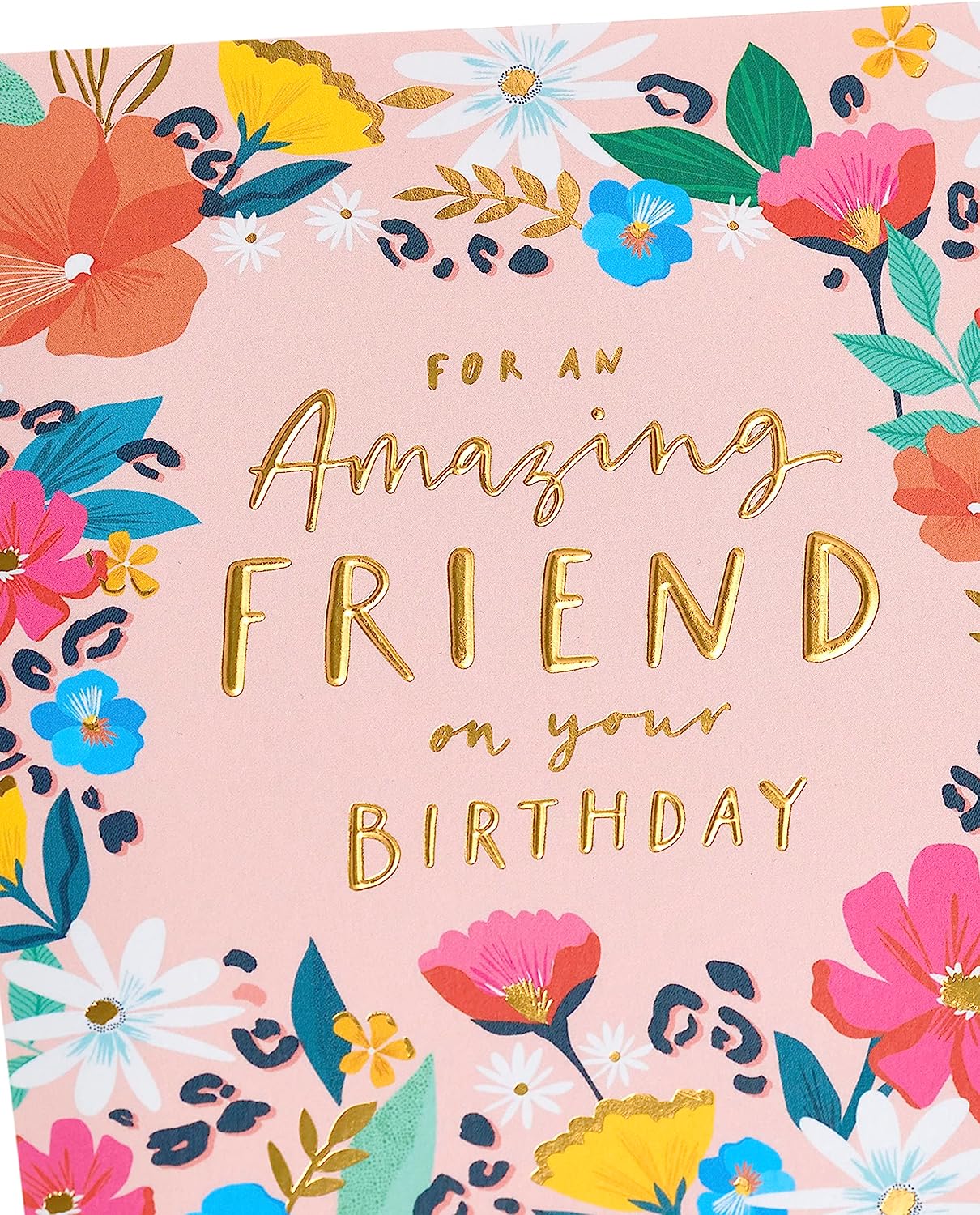 Bright Floral Design Friend Birthday Card