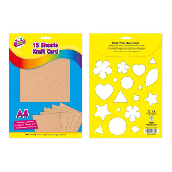 Pack of 15 A4 Kraft Card Sheets– Shop Inc
