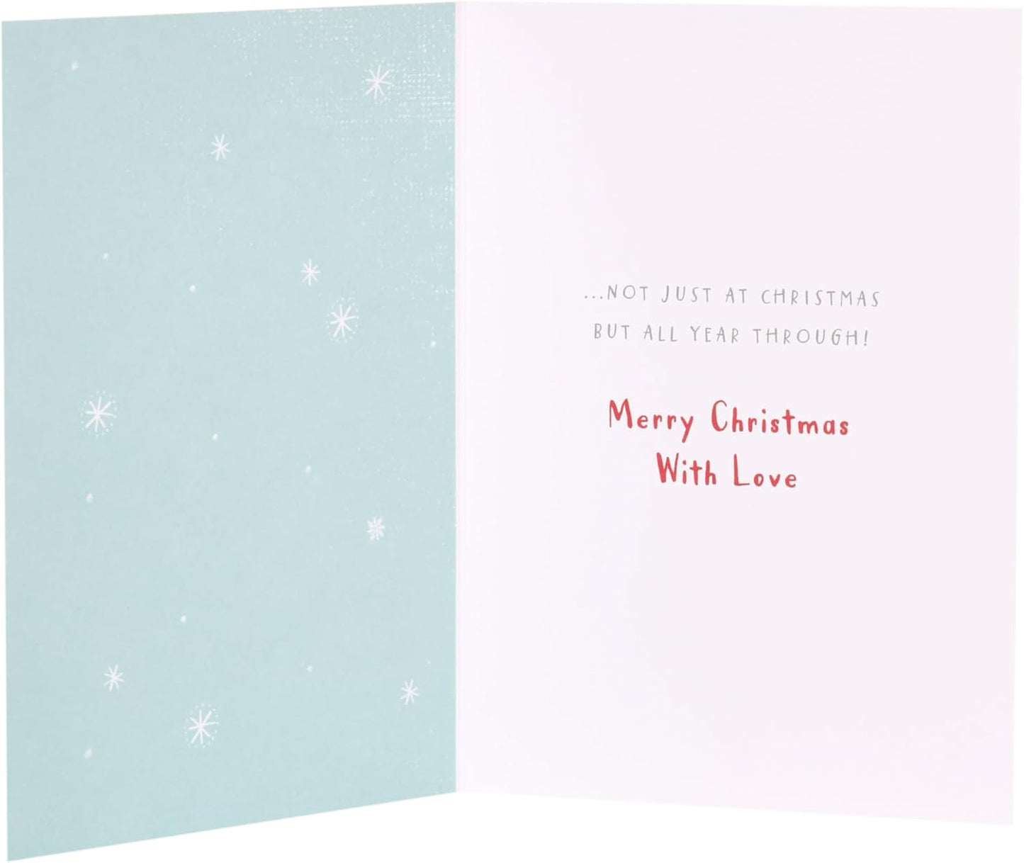 Nutmeg Bear Inside Wreath Grandma Christmas Card