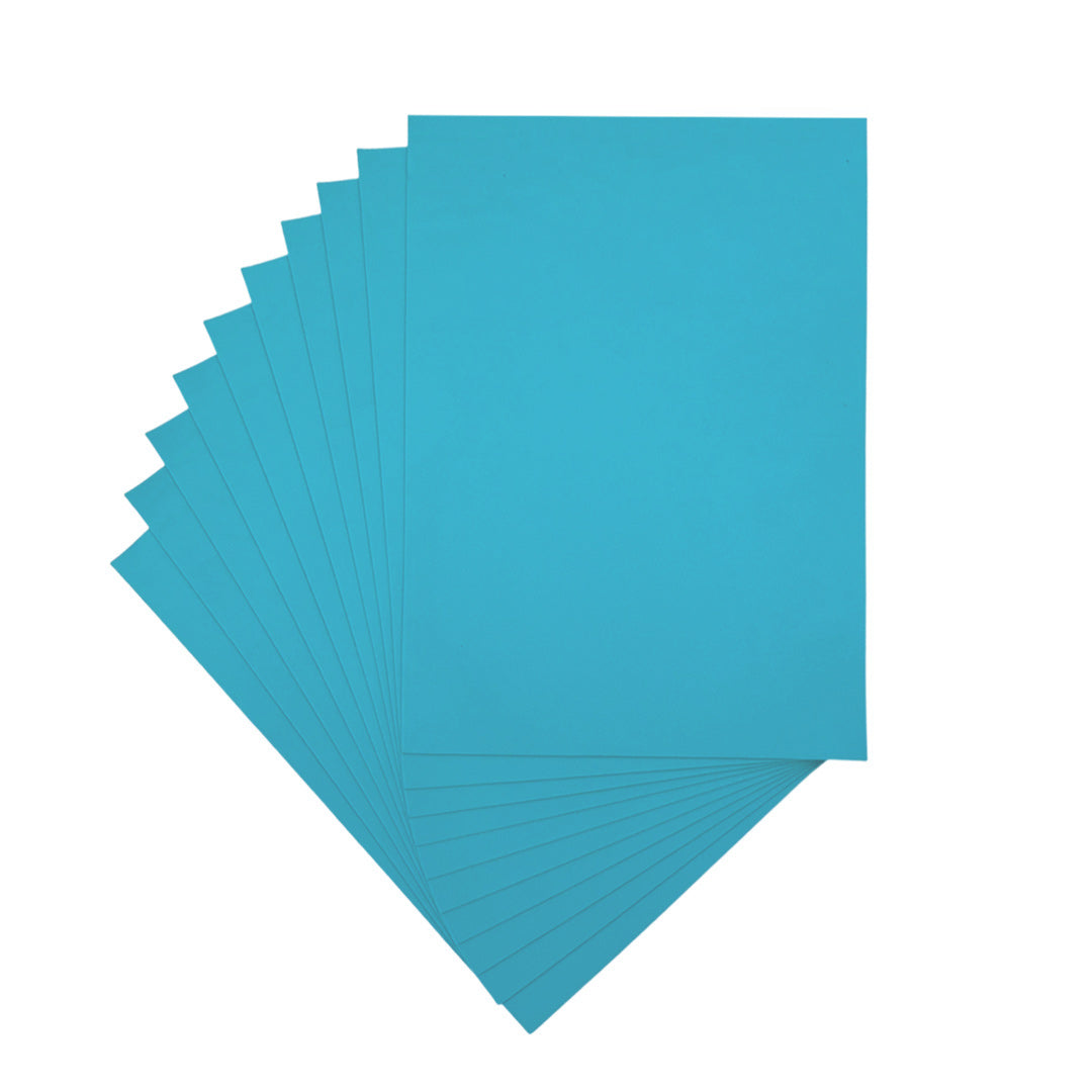 Pack of 10 A4 Turquoise Coloured Eva Foam Sheets
