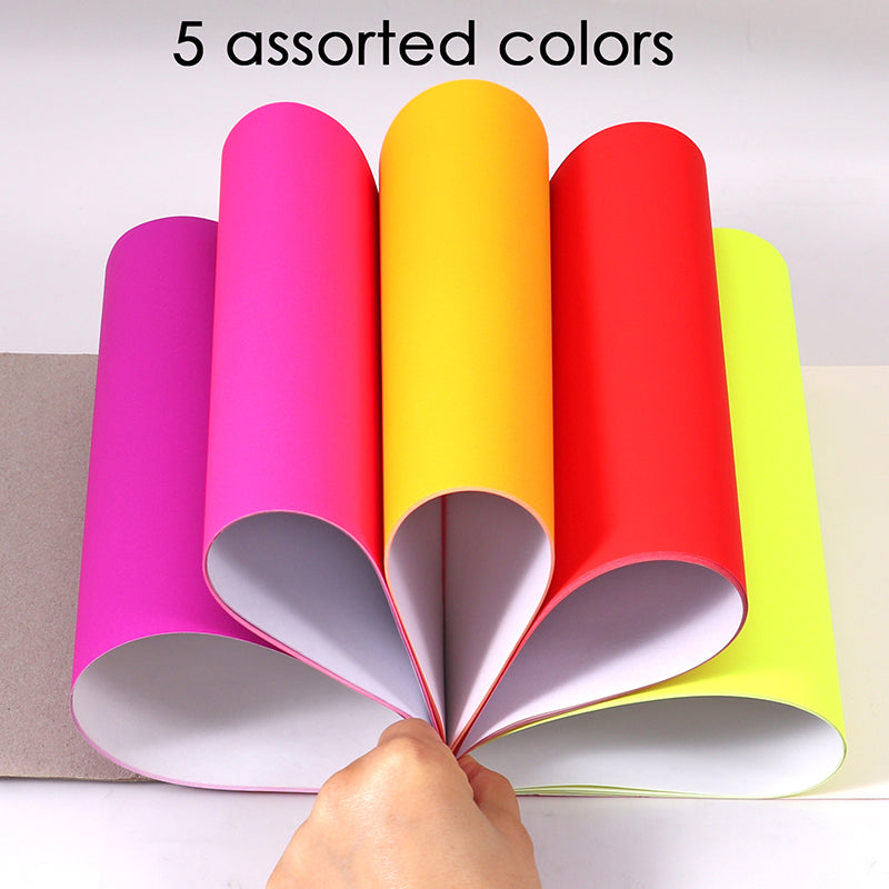 4x A4 Pack of 50 Sheets Bright Fluorescent Paper