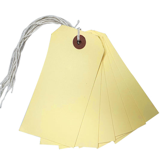 Pack of 50 Ivory Strung Tags 120mm x 60mm