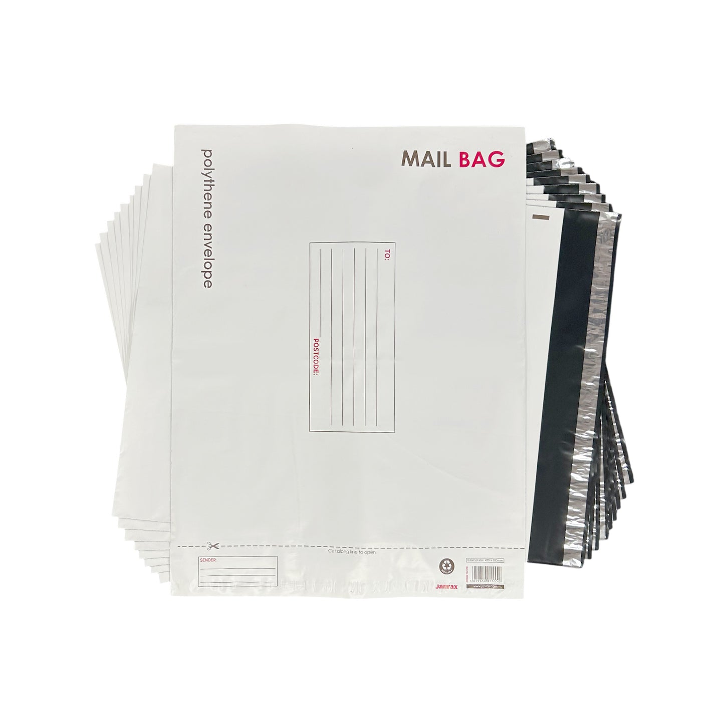 Pack of 10 Extra Large Polythene Mailing Bags 42x50cm – Secure Peel & Seal Envelopes