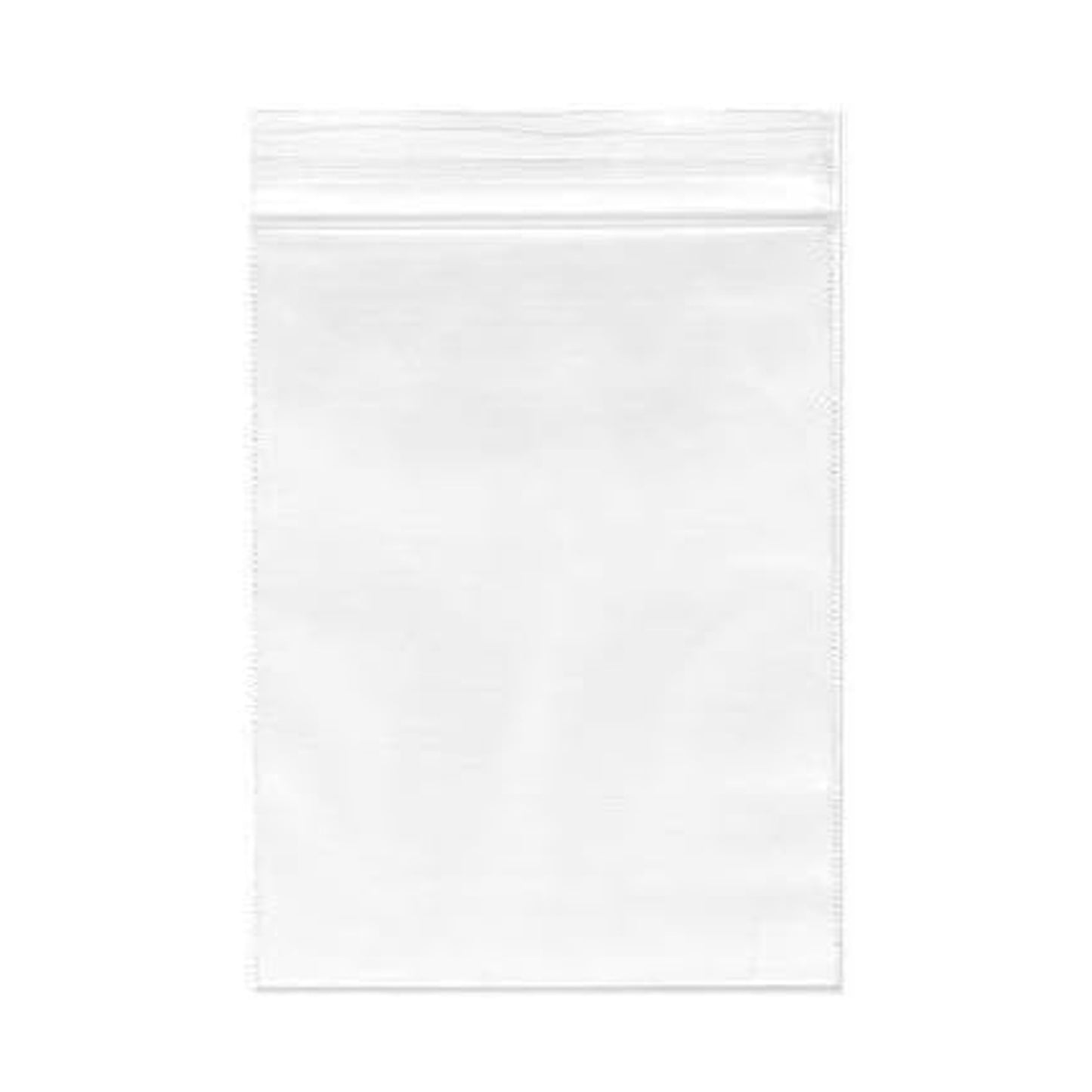 Pack of 100 Clear Grip-Sealing Zip Bags 22x35cm 0.08mm PE Food-Grade Poly Bags