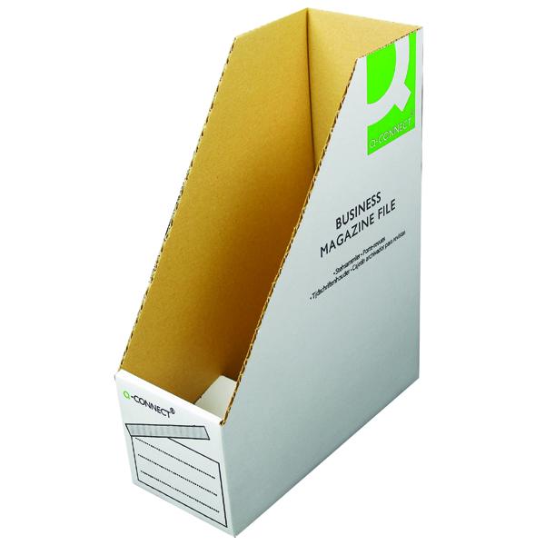 Rectangular Magazine File Business Magazine File W100xD230xH300mm White (Pack of 10)– Shop Inc