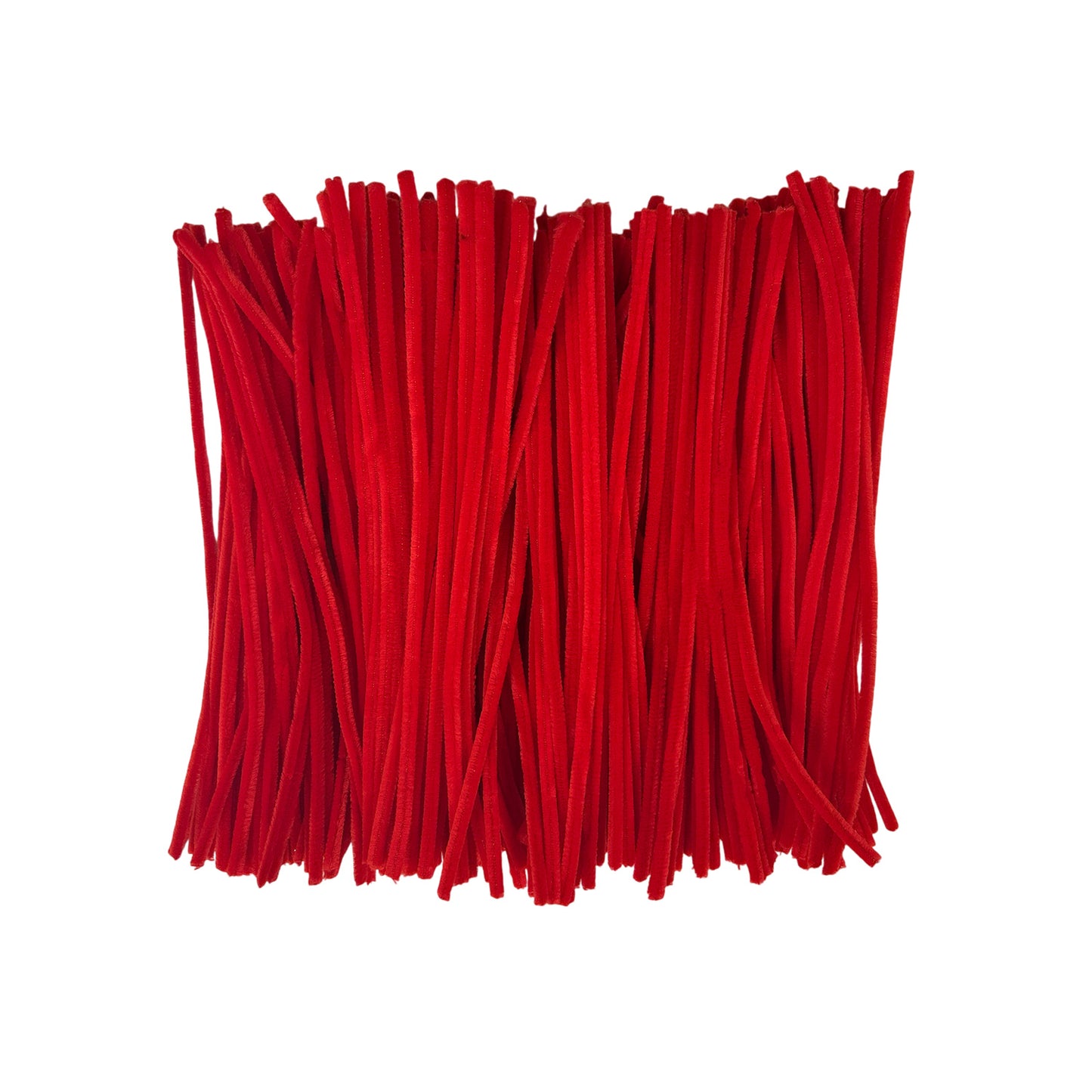 Pack of 500 Red Coloured Pipe Cleaners 30cm x 6mm Craft Chenille Stems