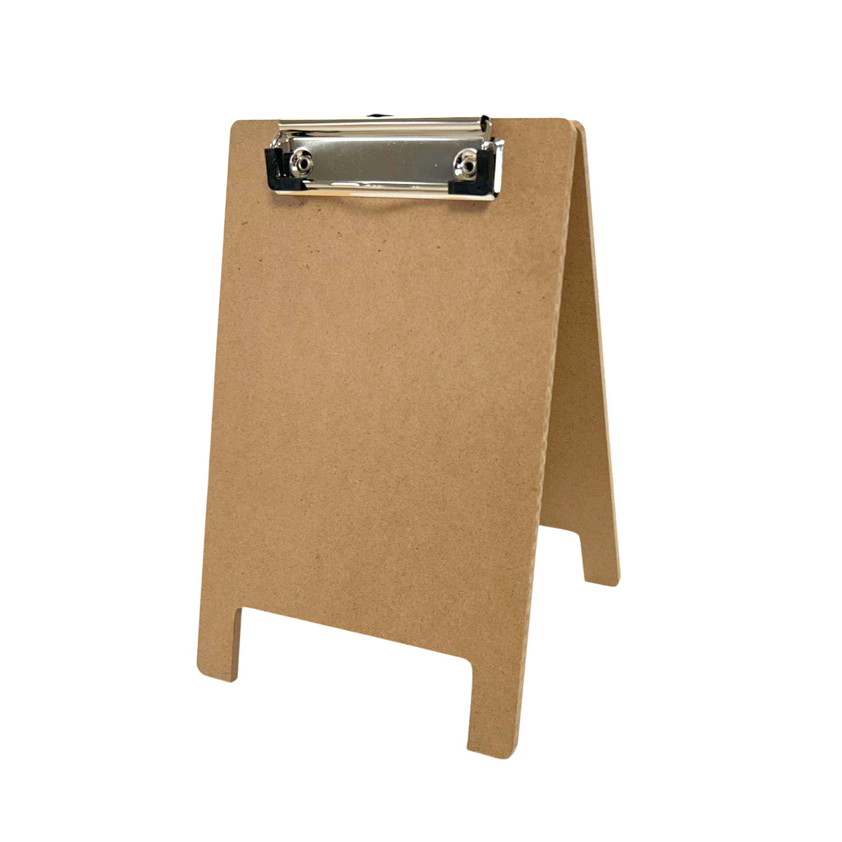 Pack of 6 A5 5mm Thick Wooden Stand Folding Menu Clipboards