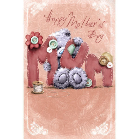 Mum Sketchbook Me to You Bear Floral & Button Design Mother's Day Card