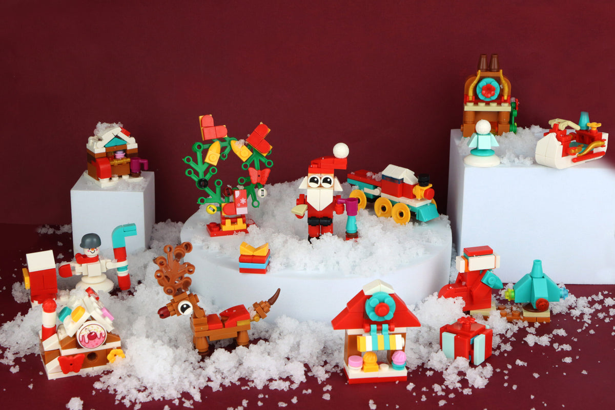 Single Christmas Lego Block Kit - Construction Toys Stocking Fillers Party Bag