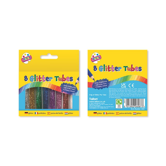 Pack of 8 Glitter Tubes