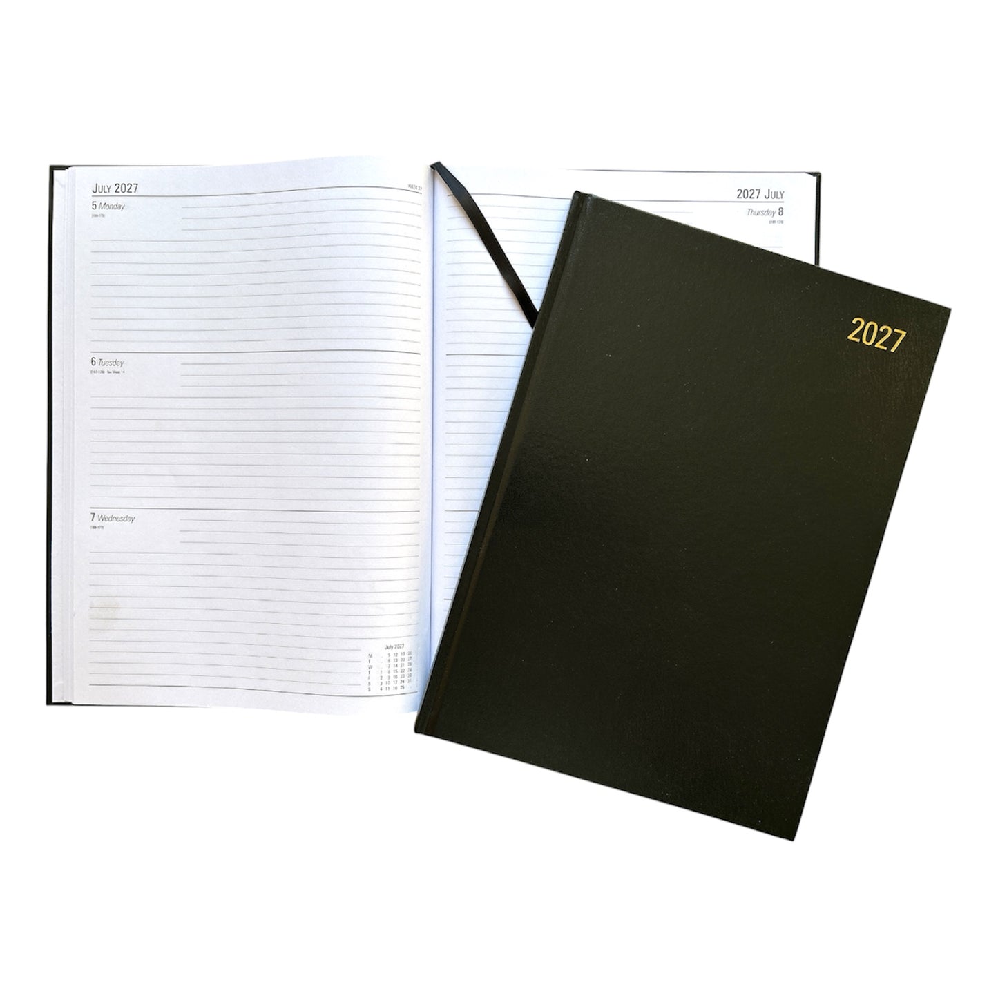Janrax 2027 A4 Week To View Black Desk Diary