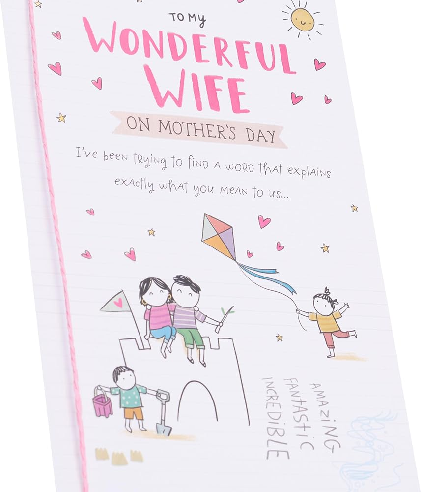 Hand Drawn Design Wife Mother's Day Card