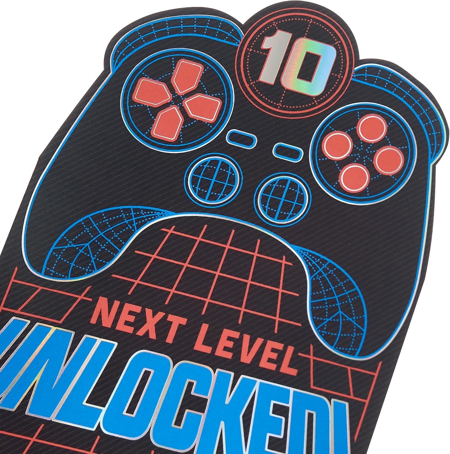 Level Unlocked Gaming Design 10th Birthday Card