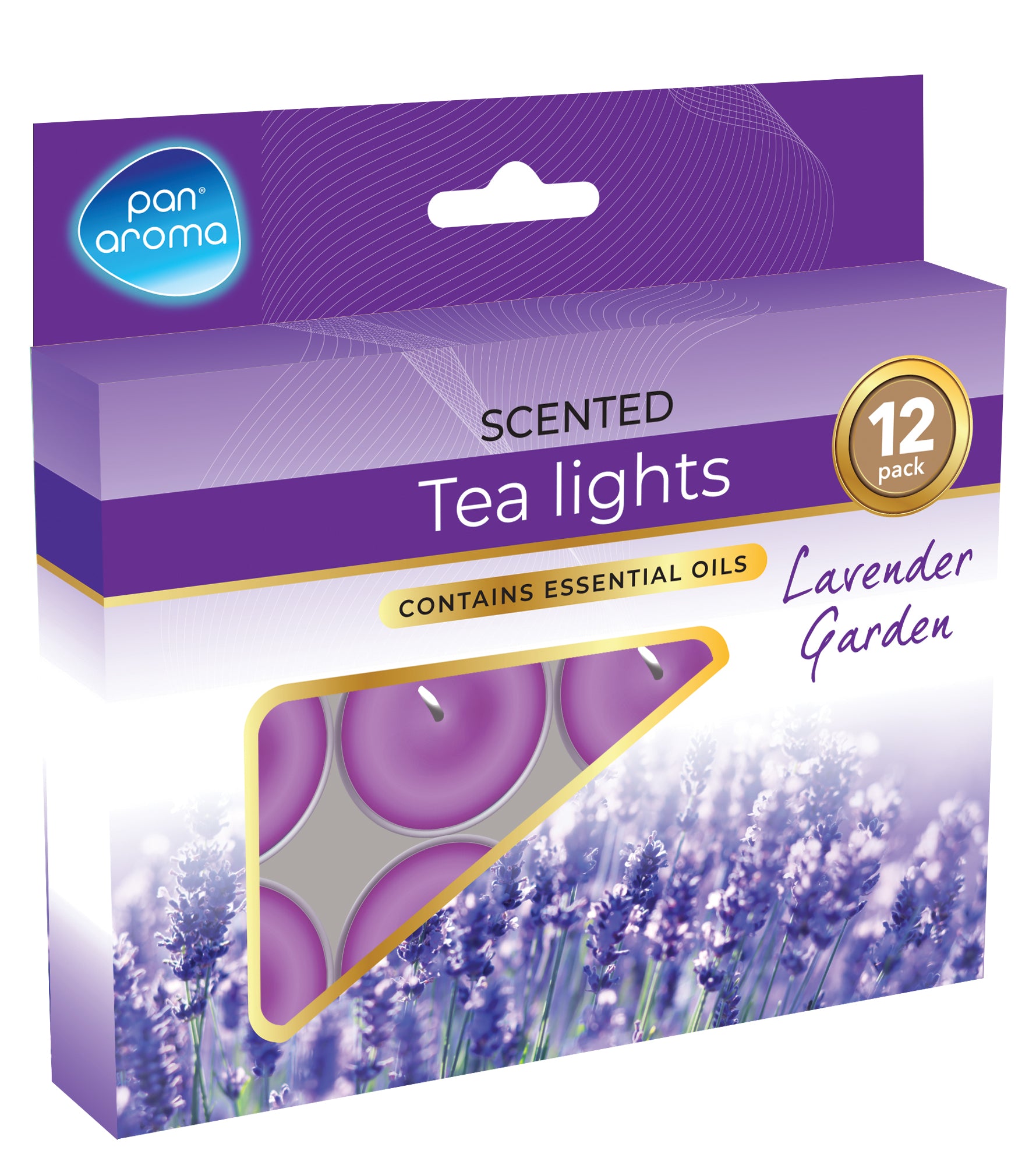 Pack of 12 Lavender Garden Scented Colour Tea-Lights– Shop Inc