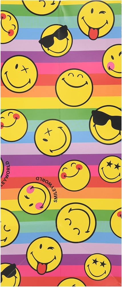 Smiley Design Large Portrait Gift Bag for Birthdays, Thank You Any Occasion