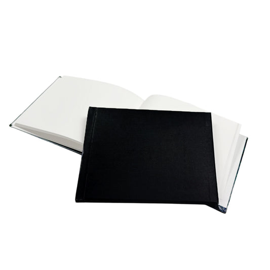 100 Pages Plain Cover Black Autograph Book – School Leavers Signature, End of Term Memory Book