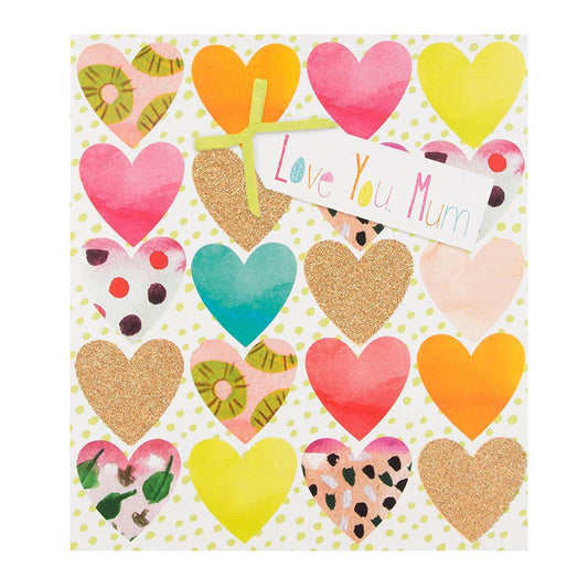 'Love You Mum'  Contemporary Mother's Day Card 