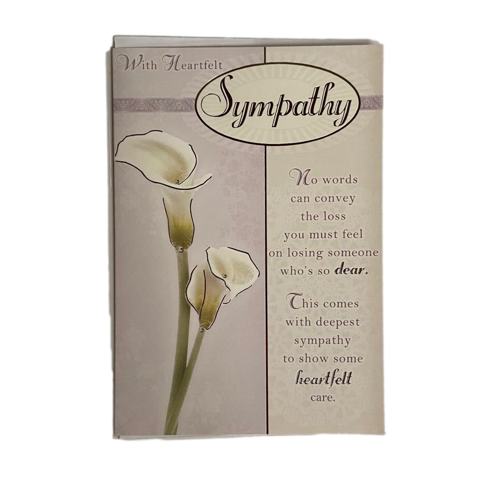 With Heartfelt Words Sympathy Card 