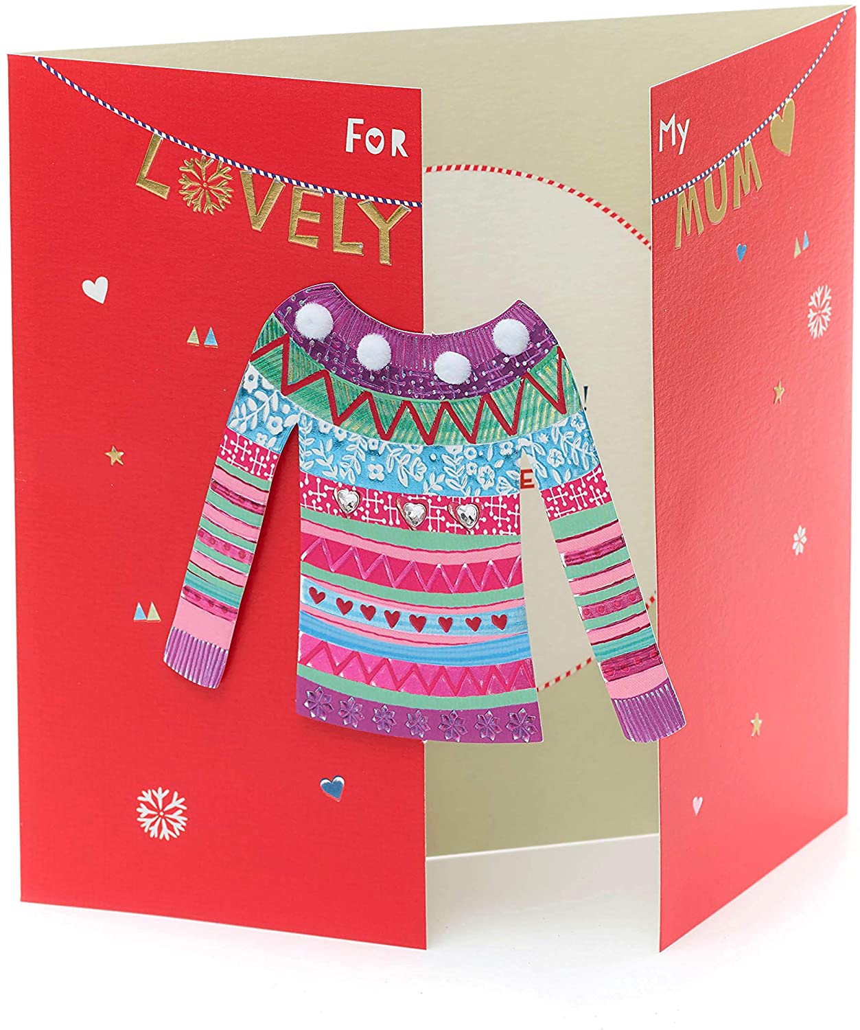 Mum Christmas Card Fun Christmas Jumper Design 