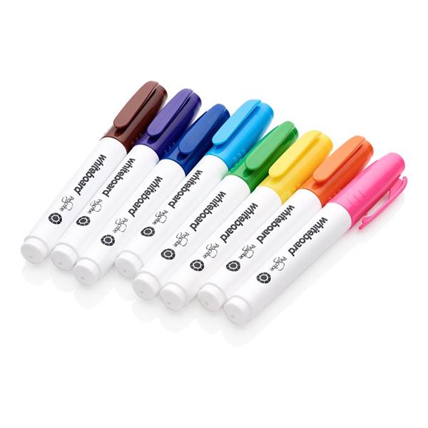 Box of 8 Chisel Tip White Board Marker Pens by Pro:scribe