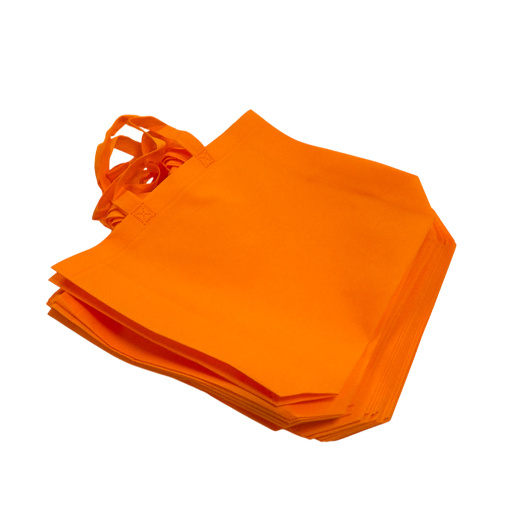 Pack of 25 Orange Coloured 45x35x12cm Non-Woven Bags with Handle