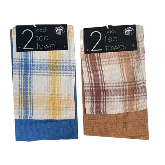 Pack of 2 Honeycomb Design Tea Towel