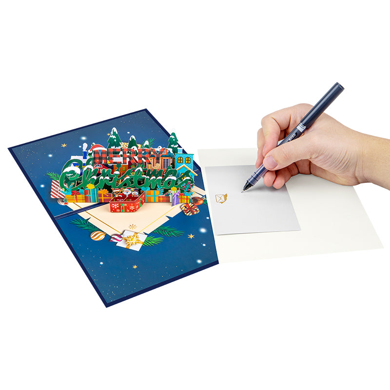 Festive Cheer 3D Pop Up Merry Christmas Card