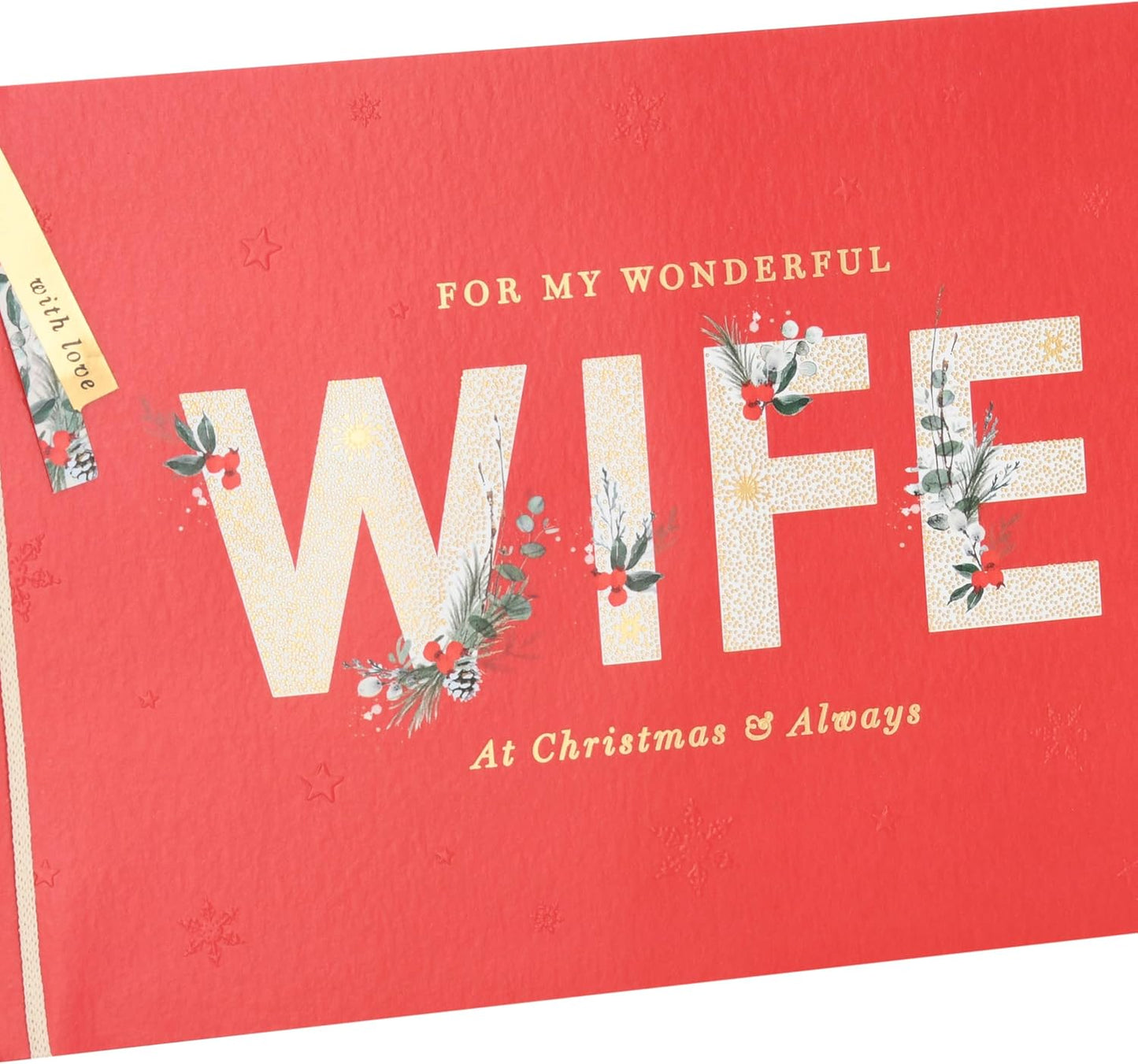 Lettering Design Wife Christmas Card