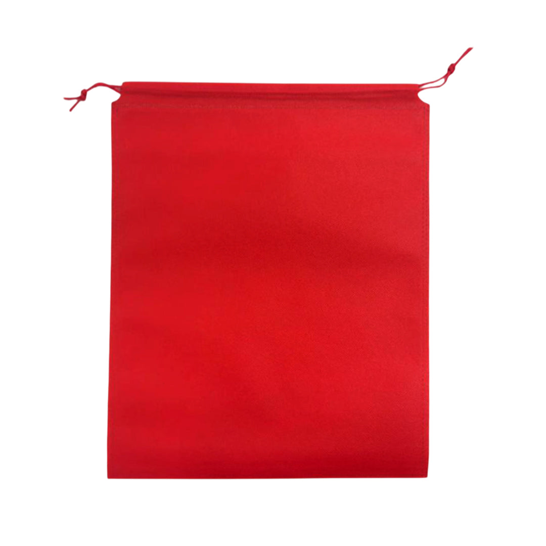 Pack of 100 Red Coloured 32x22cm Non-Woven Drawstring Bags