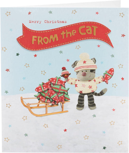 From the Cat Christmas Card Boofle Cute Design 