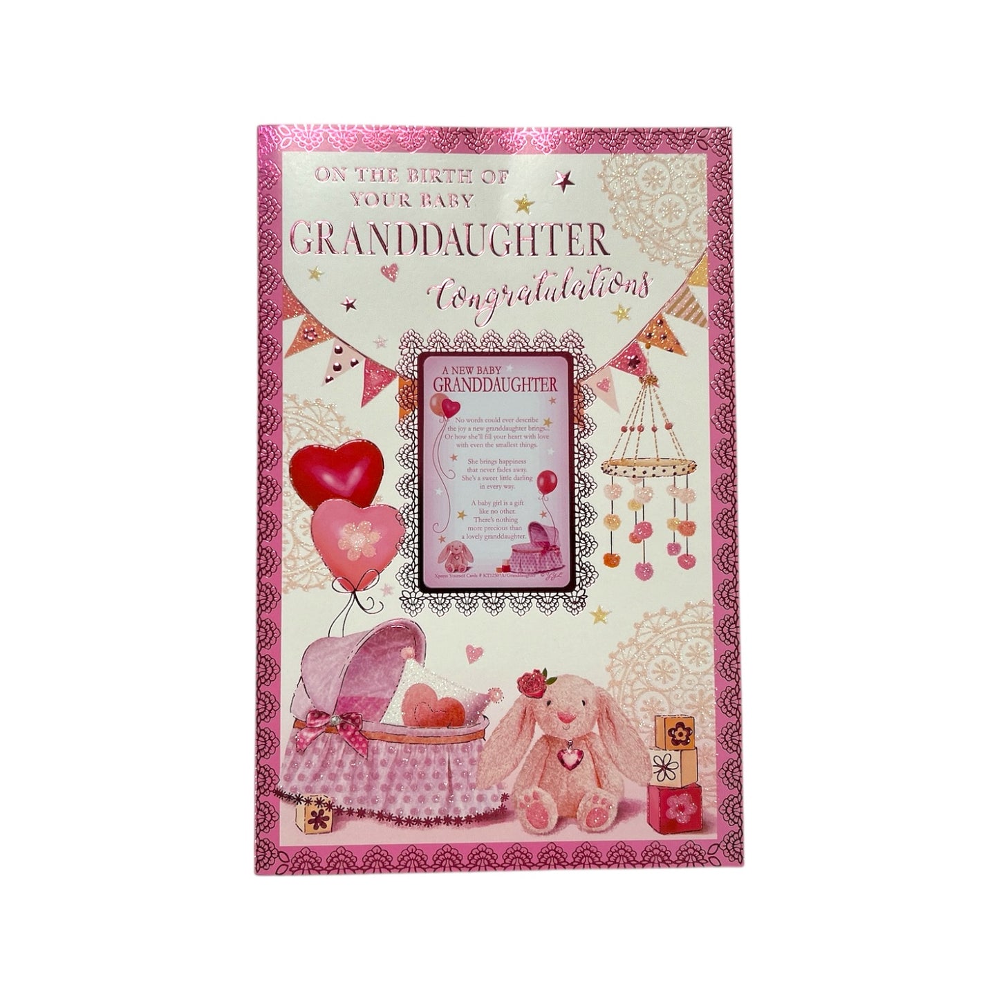 Congratulations On Birth Of Granddaughter Keepsake Treasures Greeting Card