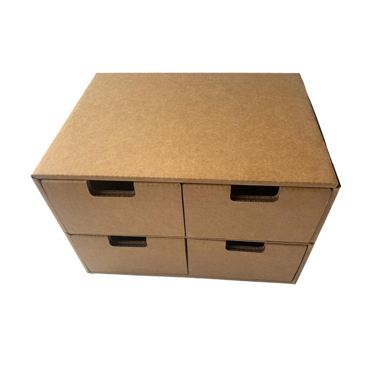 Pack of 10 Kraft Desktop Organiser Drawers Cardboard DIY Storage Boxes