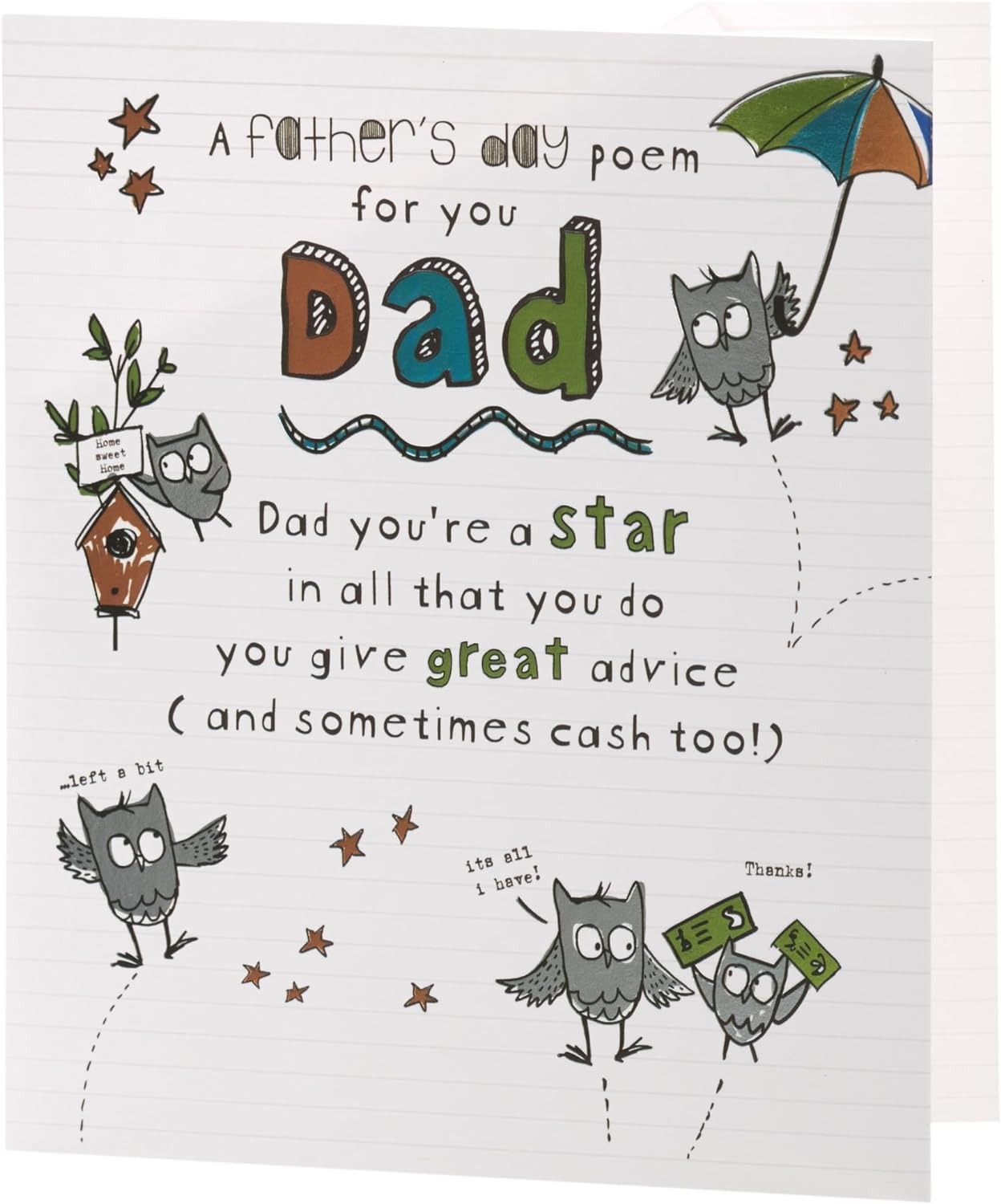 Pop-Up Poem Design Dad Father's Day Card