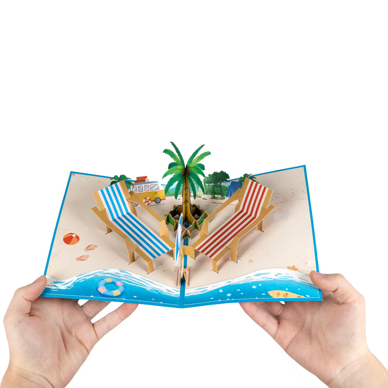 Beach Bliss 3D Summer Pop Up Greeting Card