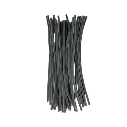 Pack of 50 Grey Coloured Pipe Cleaners 30cm x 6mm Craft Chenille Stems