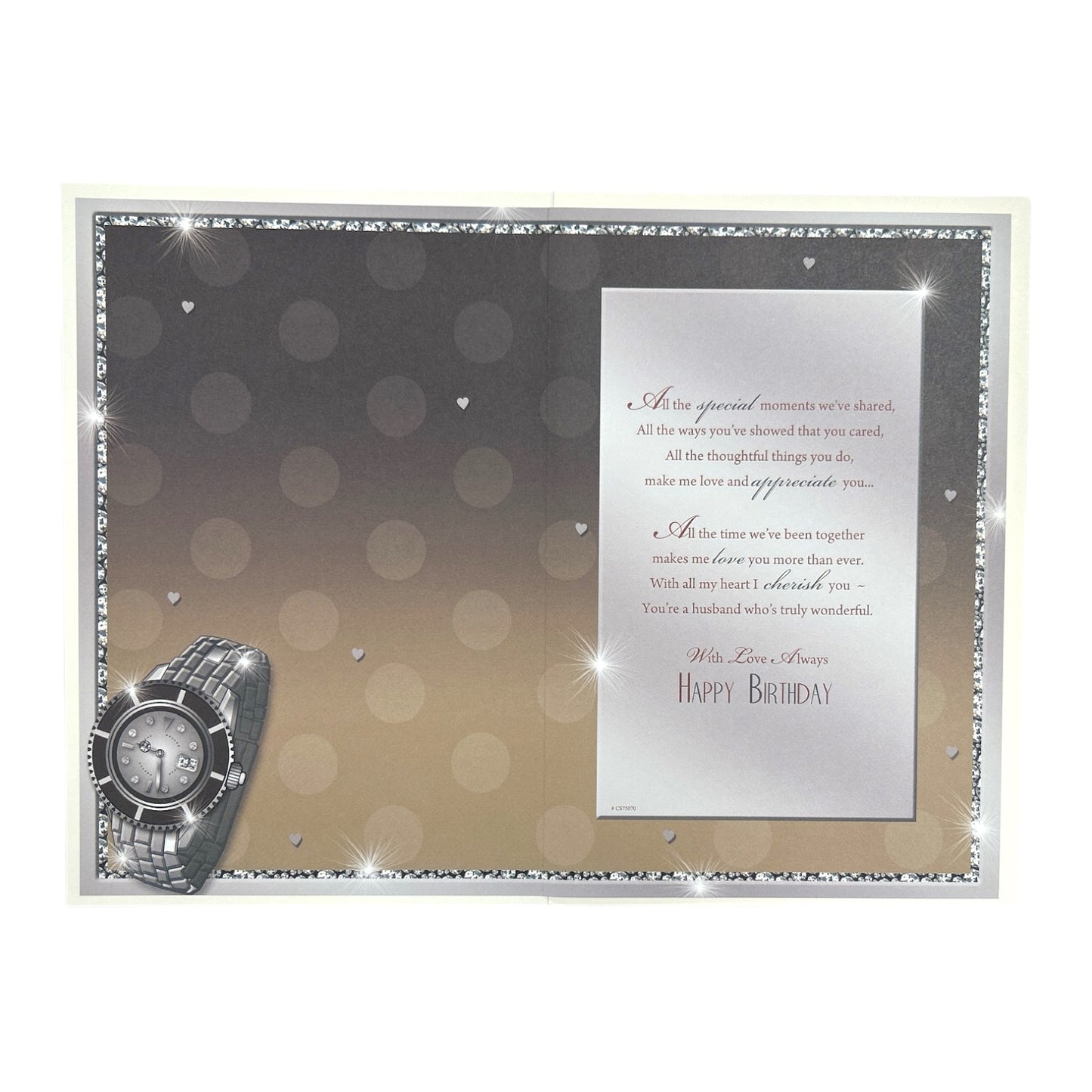 For Husband Watch Design Birthday Card
