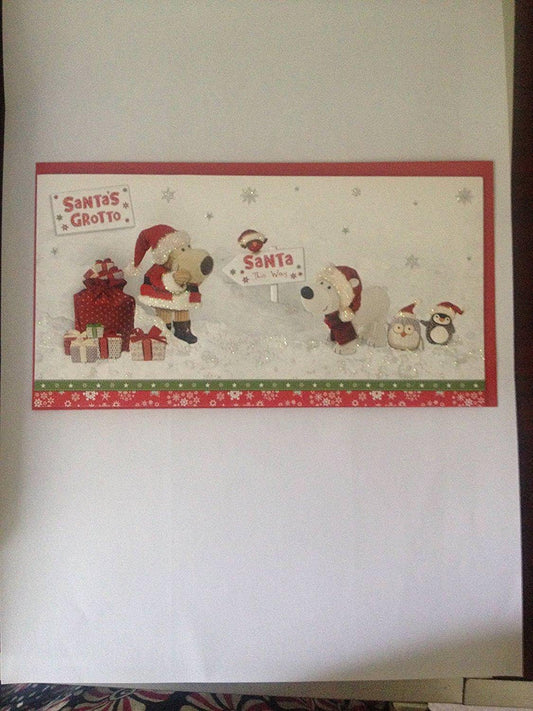 Boofle & Friend's Santa Grotto Money Wallet Christmas Card