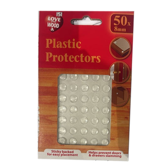 Pack of 50 8mm Clear Round Furniture Protectors