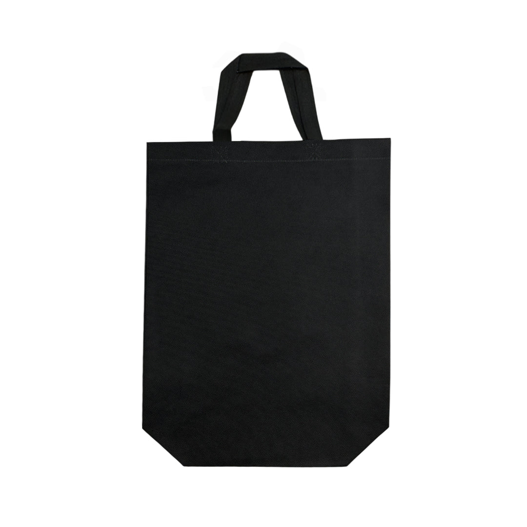 Pack of 50 Black Coloured 25x35x10cm Non-Woven Bags with Handle
