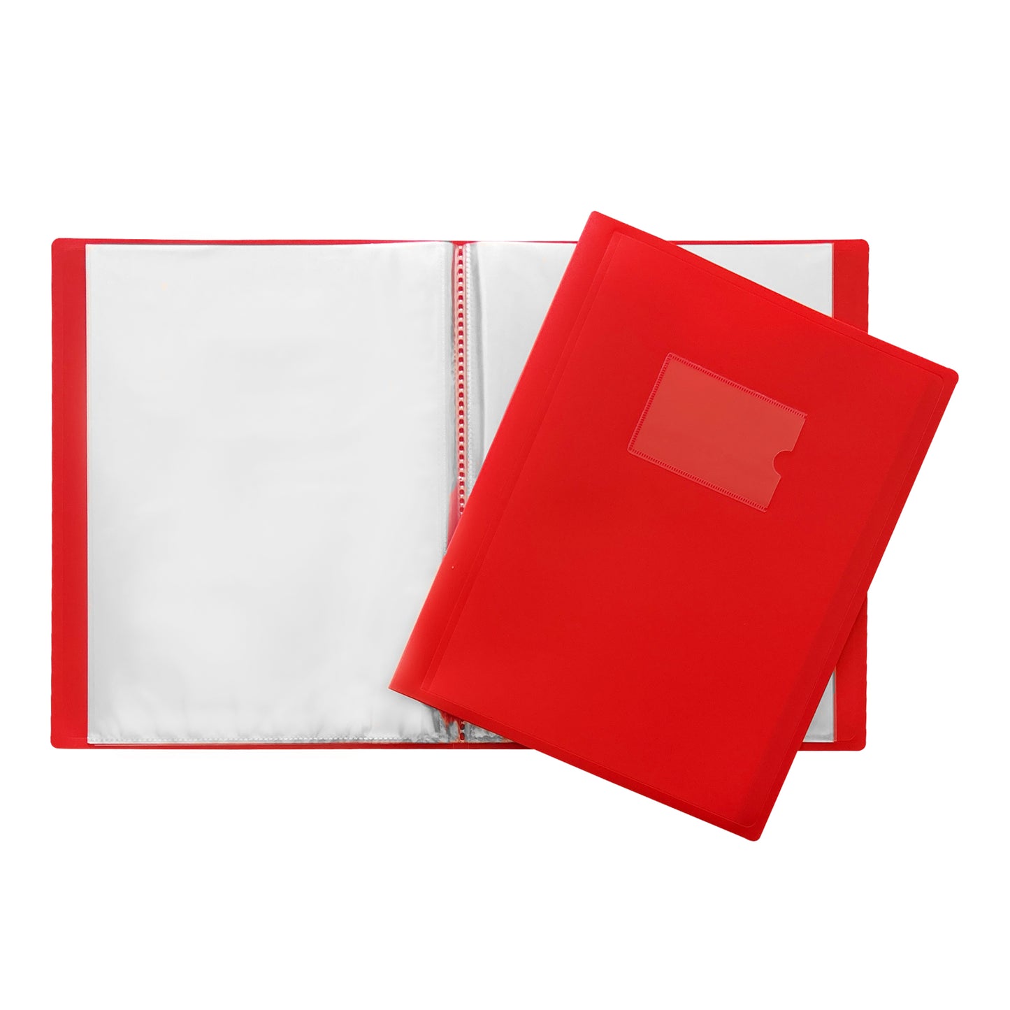 Pack of 10 A4 60 Pocket Red Flexible Cover Display Books