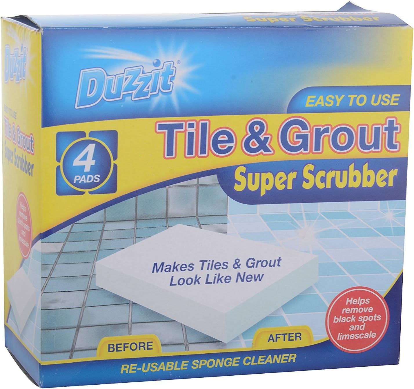 Duzzit Tile and Grout super Scrubber (4 Pack)