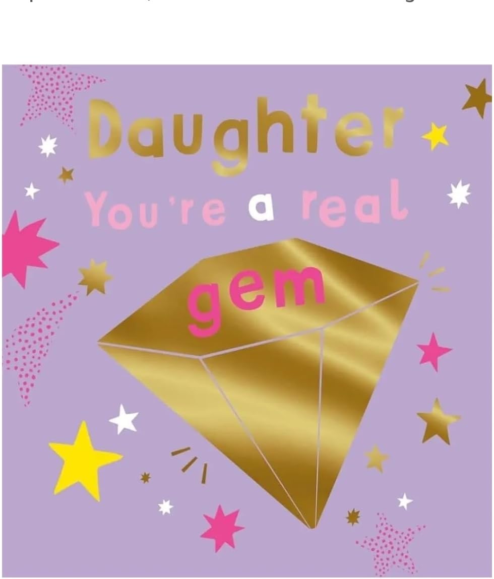 Gold Diamond Design Daughter Birthday Card