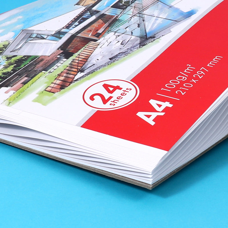 A4 24 Sheets Top Glued Open Marker Pad